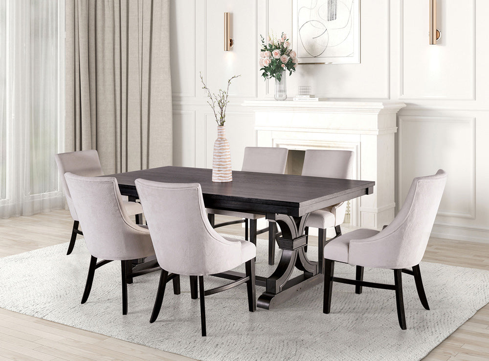 Furniture of America - Gosport Dining Table in Black - FM3200BK-T View 5