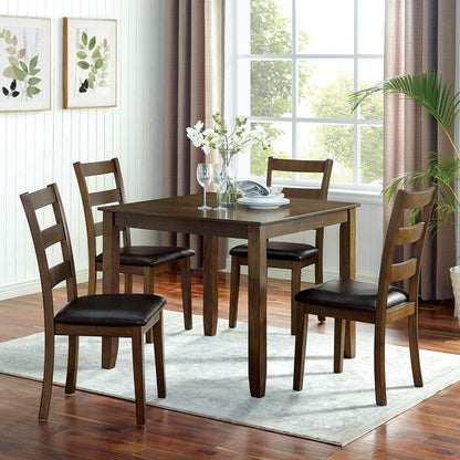 Furniture of America - Gracefield 5 Pc. Dining Table Set in Walnut/Dark Brown - CM3770T-5PK View 1