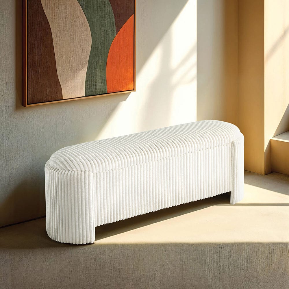 Furniture of America - Grainne Storage Bench in White - FM-AC8007WH View 1