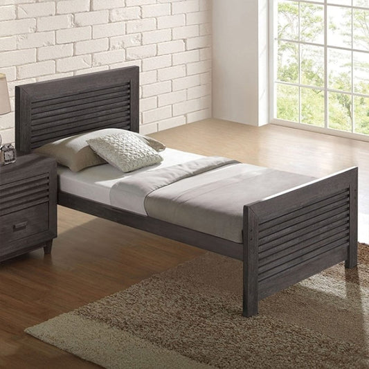 Furniture of America - Griffin Twin Bed in Charcoal Brown - FM7108DB-T-BED View 1