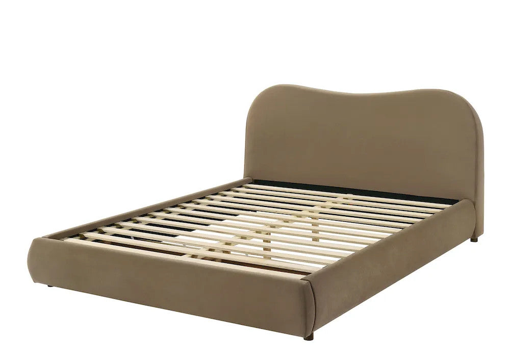 Furniture of America - Grimsby - E. King Bed, Brown Velvet - FM72019BR-EK-BED view 4