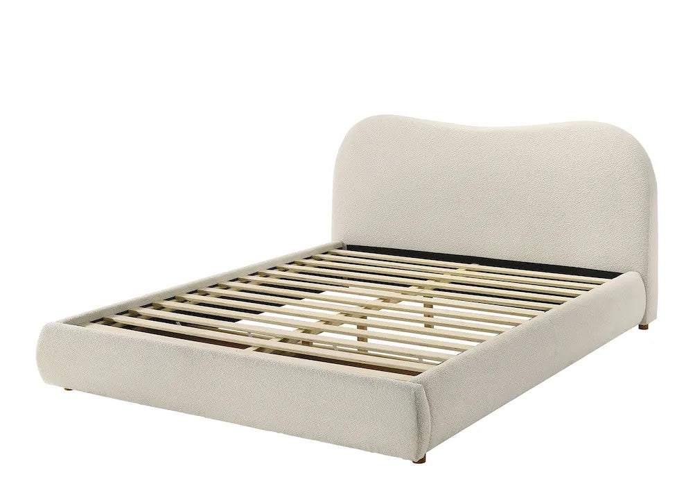 Furniture of America - Grimsby - E.King Bed, White Boucle - FM72019WH-EK-BED view 4