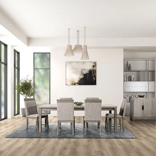 Furniture of America - Gristalt - 7 Pc. Dining Table Set - FM3597GY-T-7PC view 2