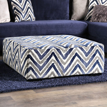 Furniture of America - Griswold Ottoman in Zigzag Multi - SM5151-OT View 1