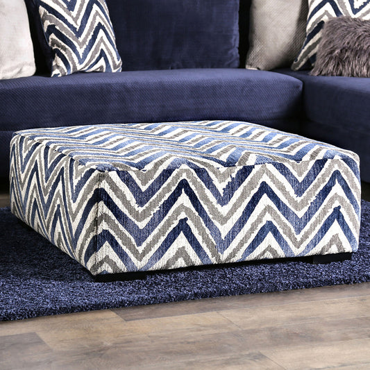 Furniture of America - Griswold Ottoman in Zigzag Multi - SM5151-OT View 1