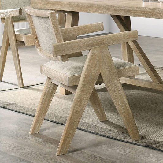 Furniture of America - Guisborough Arm Chair Set of 2 in Oak - FM3221AK-AC-2PK View 1