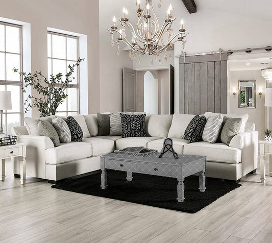 Furniture of America - Gunnersbury Sectional in Beige - SM1119-SECT View 1