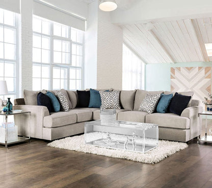 Furniture of America - Gunnersbury Sectional in Gray - SM1120-SECT View 1