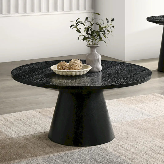 Furniture of America - Halewood - 36" Round Cocktail Table - Black - FM4222BK-36-C-PK view 1