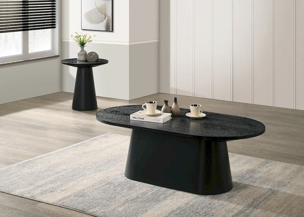 Furniture of America - Halewood - Oval Cocktail Table - Black - FM4222BK-CO-PK view 7