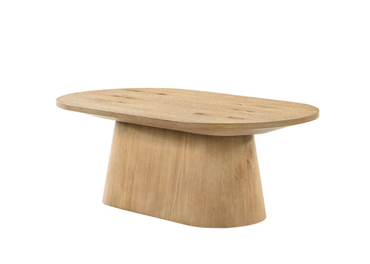Furniture of America - Halewood - Oval Cocktail Table - Oak - FM4222AK-CO-PK view 1