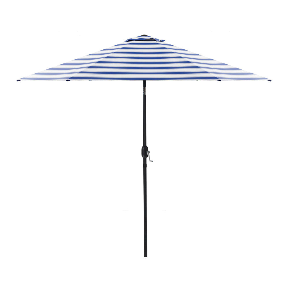 Furniture of America - Halo Market Umbrella in Blue/White/Black - GM-3002BL View 1
