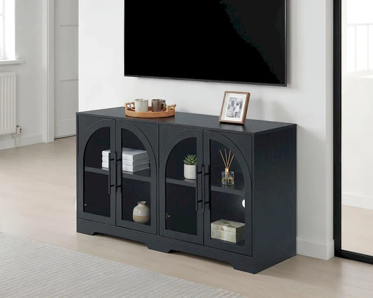 Furniture of America - Halstead - Console - Black - SL-AC8000BK-3A view 1