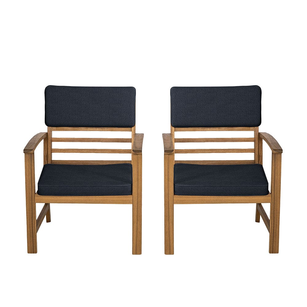 Furniture of America - Hana 4 Pc. Patio Set in Denim Blue/Natural - GM-1020BL-4PK View 4