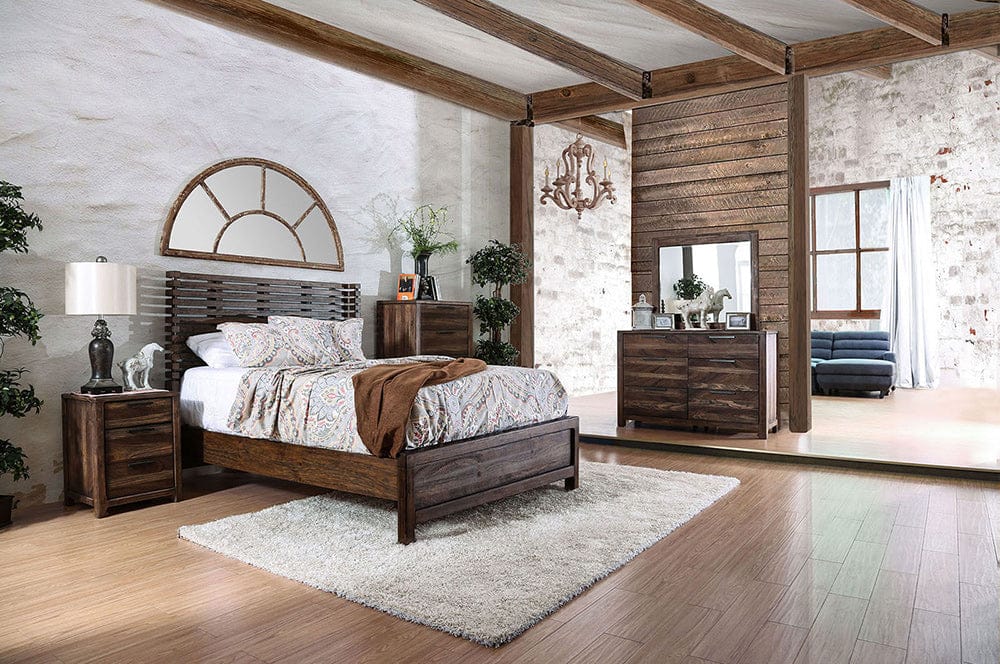 Furniture of America - Hankinson Nightstand in Rustic Natural Tone - CM7576N View 2