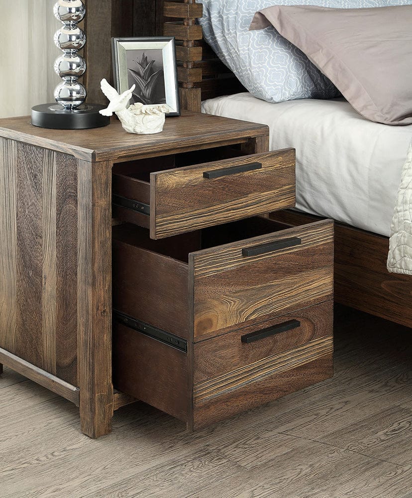 Furniture of America - Hankinson Nightstand in Rustic Natural Tone - CM7576N View 5