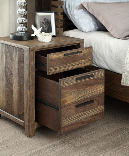 Furniture of America - Hankinson Nightstand in Rustic Natural Tone - CM7576N View 5