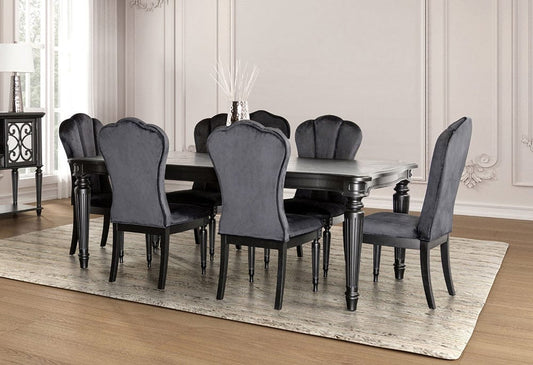 Furniture of America - Hannoria 7 Pc. Dining Table Set in Black - FM3416BK-T-7PC View 1