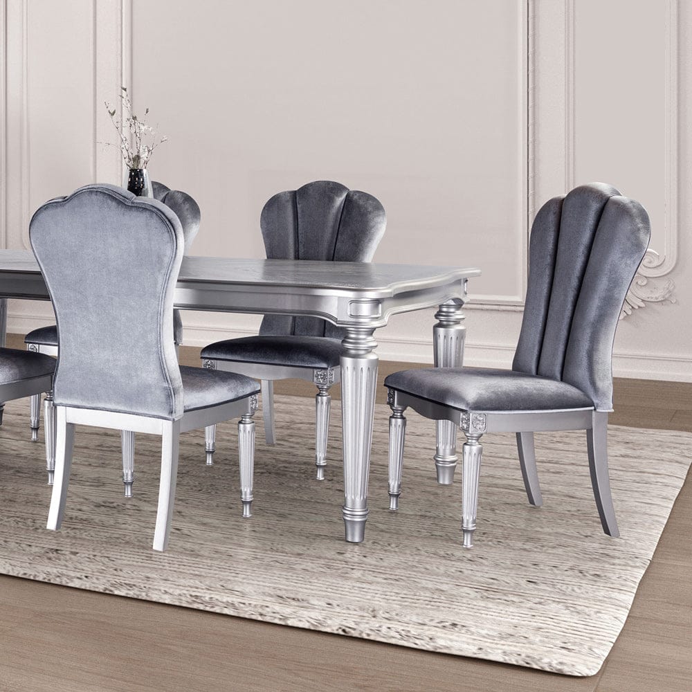 Furniture of America - Hannoria Dining Table in Silver - FM3416SV-T View 3