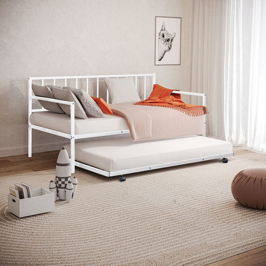 Furniture of America - Harmon Daybed w/ Trundle in White - FM1001WH View 1