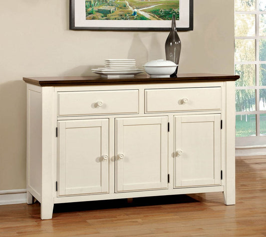 Furniture of America - Harrisburg Server in Vintage White/Dark Oak - CM3216SV View 1