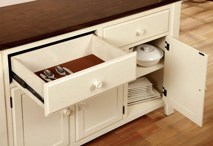 Furniture of America - Harrisburg Server in Vintage White/Dark Oak - CM3216SV View 2