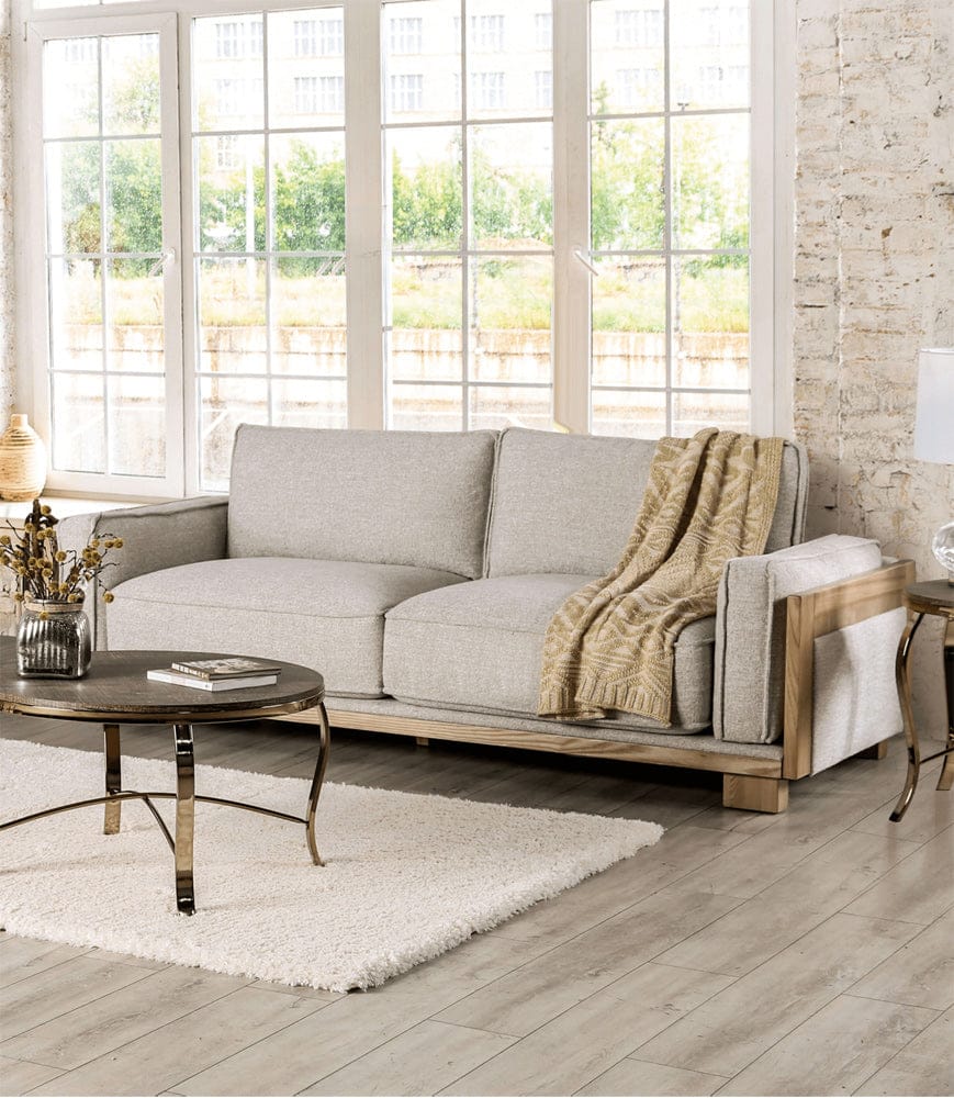 Furniture of America - Harstad Sofa in Light Brown/Natural - CM9983LB-SF View 1