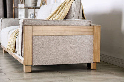 Furniture of America - Harstad Sofa + Loveseat in Light Brown/Natural - CM9983LB-2PC View 6