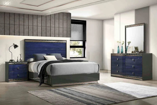 Furniture of America - Hartlepool - 3 Pc. Queen Bedroom Set - FM7250BL-Q-4PC view 1