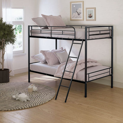 Furniture of America - Hector Twin/Twin Metal Bunk Bed (K/D) in Black - FM-BK903BK-TT View 1