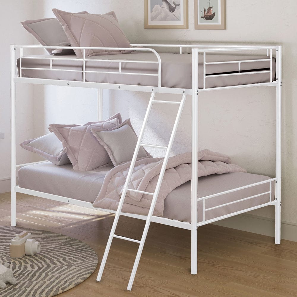 Furniture of America - Hector Twin/Twin Metal Bunk Bed (K/D) in White - FM-BK903WH-TT View 1
