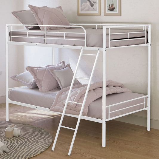 Furniture of America - Hector Twin/Twin Metal Bunk Bed (K/D) in White - FM-BK903WH-TT View 1
