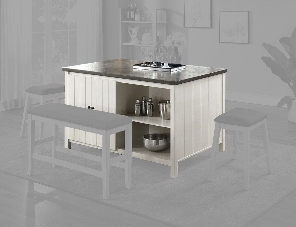 Furniture of America - Heidelberg Counter Ht. Table in Off-White/Dark Gray - CM3498PT-TABLE View 1