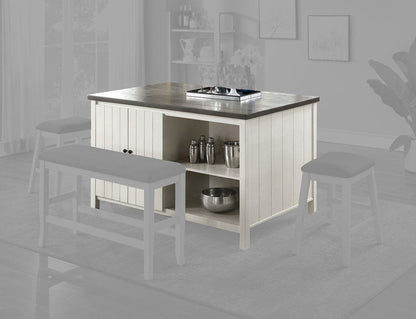 Furniture of America - Heidelberg Counter Ht. Table in Off-White/Dark Gray - CM3498PT-TABLE View 1