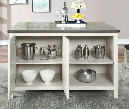 Furniture of America - Heidelberg Counter Ht. Table in Off-White/Dark Gray - CM3498PT-TABLE View 3