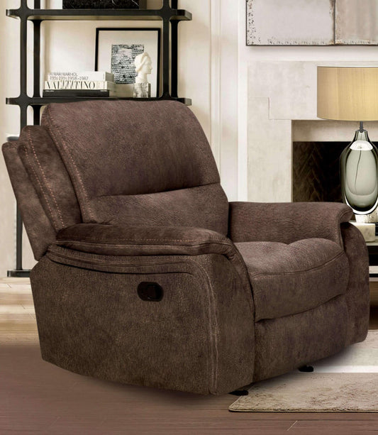 Furniture of America - Henricus Glider Recliner in Dark Brown - CM9911DB-CH View 1