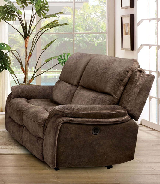Furniture of America - Henricus Loveseat in Dark Brown - CM9911DB-LV View 1