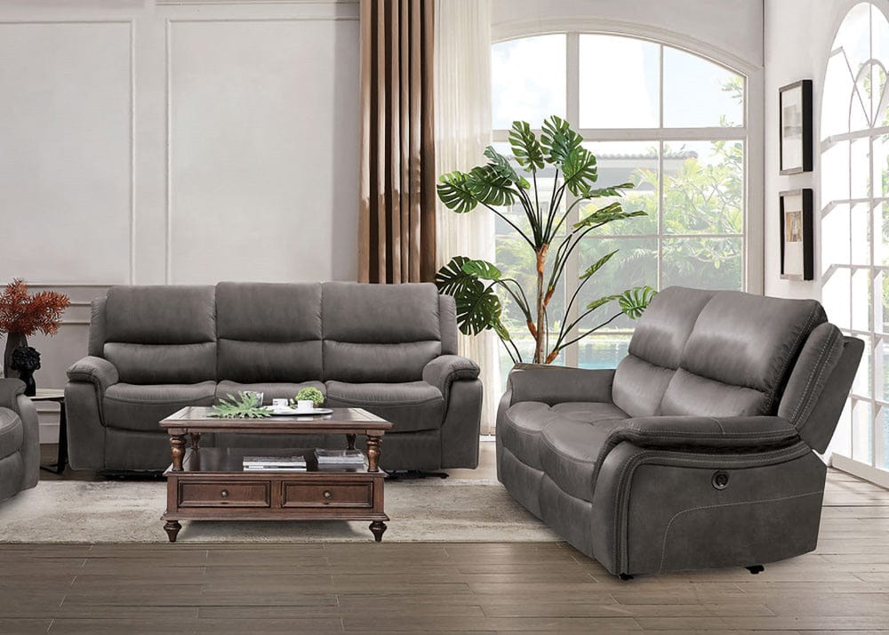 Furniture of America - Henricus Sofa + Loveseat in Dark Gray - CM9911DG-2PC View 1