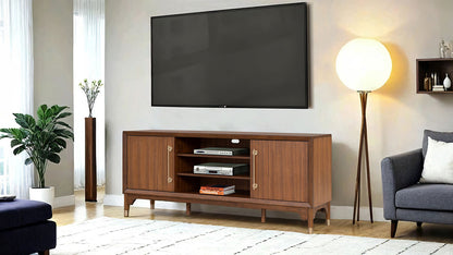 Furniture of America - Hepburne 70" TV Stand in Adjustable Shelves - FM54000WN-TV-70 View 7