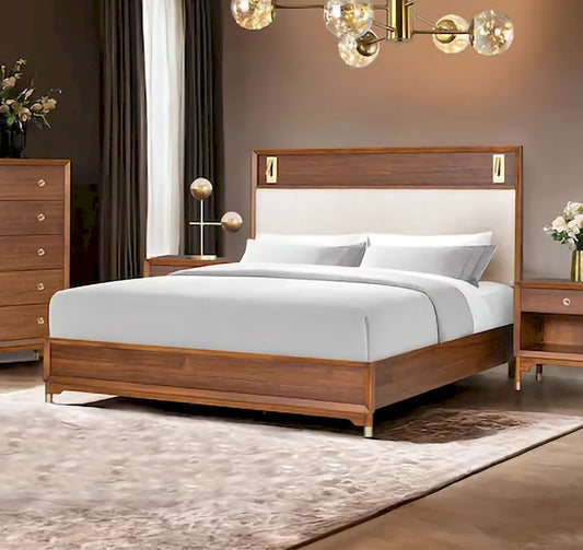 Furniture of America - Hepburne - E.King Bed, Walnut - FM74000WN-EK-BED view 1