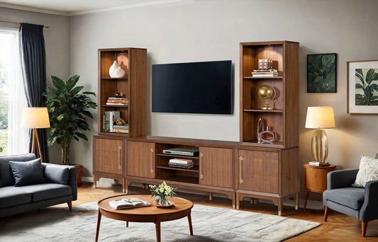 Furniture of America - Hepburne Entertainment Center - FM54000WN-TV-SET View 1