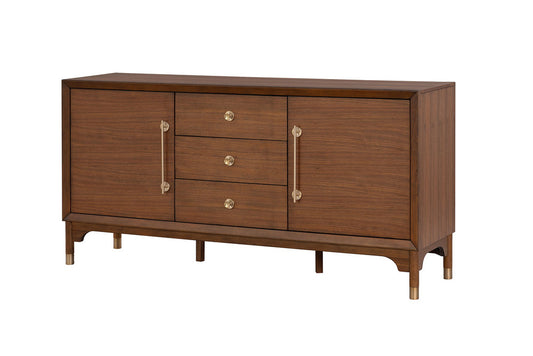 Furniture of America - Hepburne Server in Gold-capped Legs - FM34000WN-SV View 1