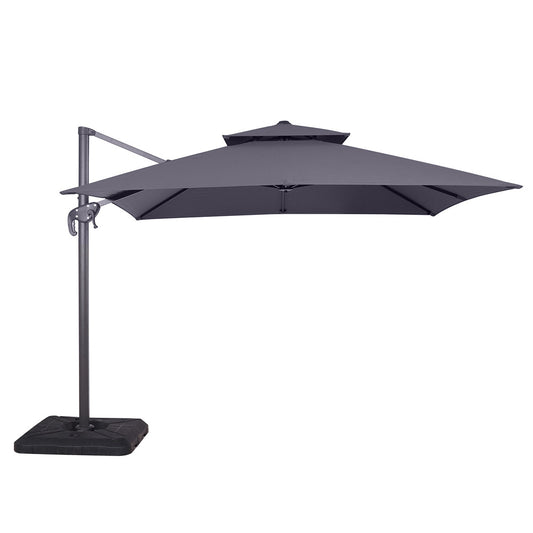Furniture of America - Hero 10' Square Umbrella with Base in Gray - LA-A028GY+BASE View 1