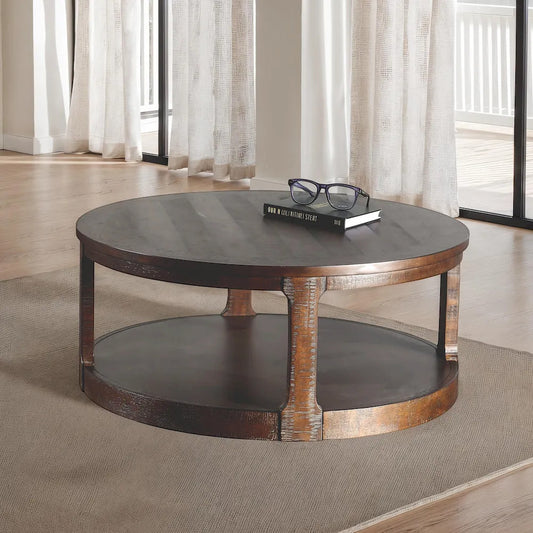 Furniture of America - Hickory - Coffee Table - Distressed Espresso - FM44011ES-C view 1