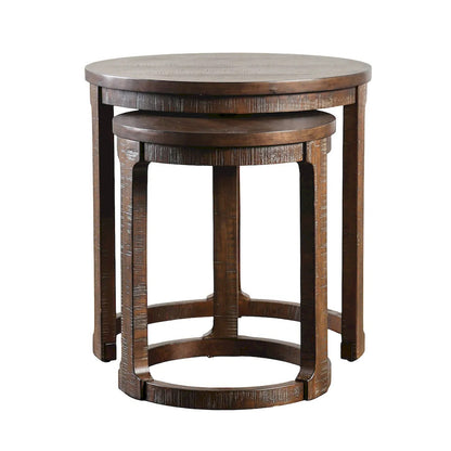 Furniture of America - Hickory - Nesting End Table - Distressed Espresso - FM44011ES-E view 2