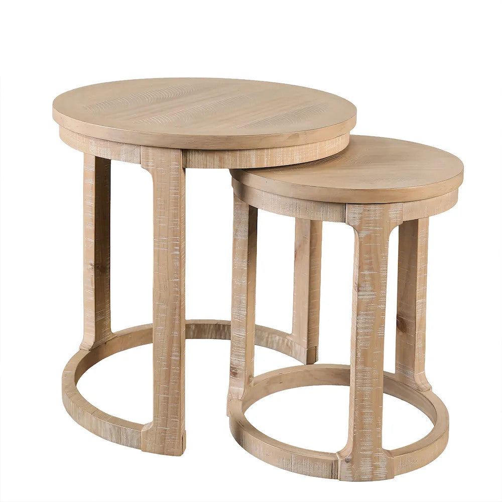Furniture of America - Hickory - Nesting End Table - Natural - FM44011NT-E view 2