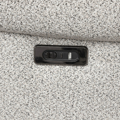 Furniture of America - Hieronimus Power Sectional in Light Gray - FM6014LG-SECT-PM View 3