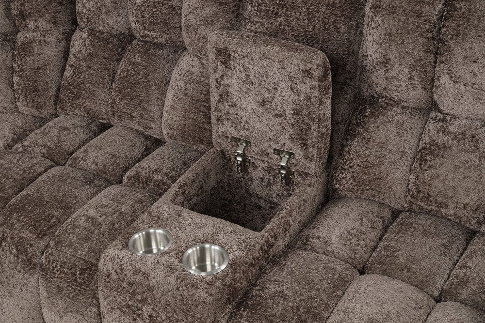 Furniture of America - Hieronymus Power Sectional in Dark Brown - FM64001DB-SECT-PM View 4