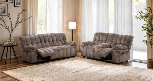 Furniture of America - Hieronymus Power Sofa + Loveseat - FM64001DB-M-2PC View 1