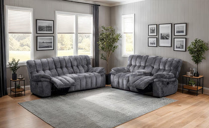 Furniture of America - Hieronymus Power Sofa + Loveseat - FM64001DG-M-2PC View 1